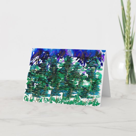 Lovitude-Karten, die Bäume schlafen sehen Dankeskarte (Vorderseite)