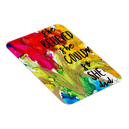 Lovitude Magnet "Sie glaubte, sie könnte" (Rechte Seite)