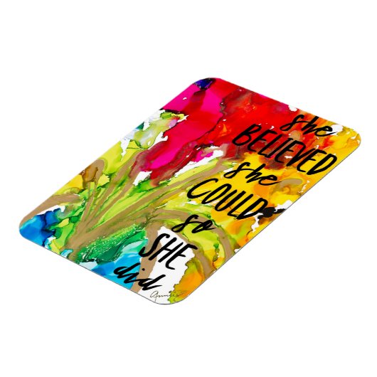 Lovitude Magnet "Sie glaubte, sie könnte" (Linke Seite)