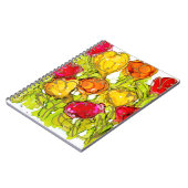Lovitude Spiral Notebook Rot und Orange Tulips Notizblock (Linke Seite)