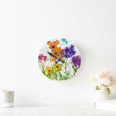 Lovitude-Wanduhr "Friedensgarten" Runde Wanduhr (Zuhause)