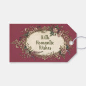 Lovly Hearts Design Rahmen + Ihr Text & Idee 27 Geschenkanhänger (Vorderseite (Horizontal))