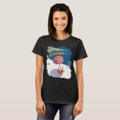 Lovran Kroatien Strand Sonnenschirm Rot Reise T-Shirt (Vorne ganz)