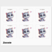 Low Battery Cat Meme Sticker (Blatt)
