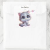 Low Battery Cat Meme Sticker (Tasche)