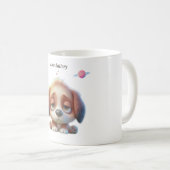 Low Battery Dog Meme Kaffeetasse (VorderseiteRechts)
