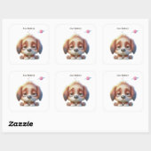 Low Battery Dog Sticker (Blatt)