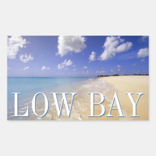 Low Bay Beach, Barbuda, Antigua Rechteckiger Aufkleber