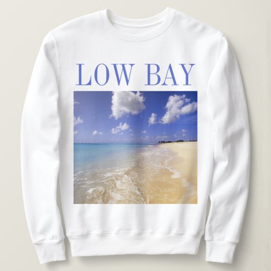 Low Bay Beach, Barbuda, Antigua Sweatshirt (Design vorne)