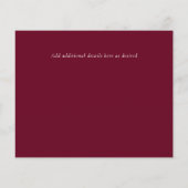 Low Budget BURGUNDY White EUCALYPTUS Wedding Flyer (Hinten)
