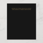 Low Budget Dusty Blue Gold Simple Wedding Flyer (Hinten)