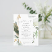 Low Budget Eukalyptus Glow Gold Graduation Party (Stehend Vorderseite)