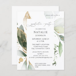 Low Budget Eukalyptus Glow Gold Graduation Party