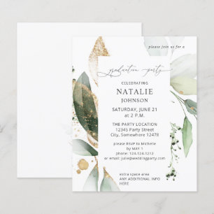 Low Budget Eukalyptus Glow Gold Graduation Party