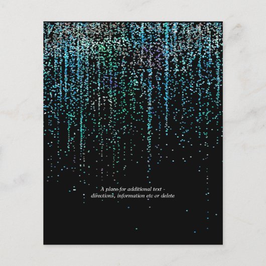 Low Budget Hochzeit Edgy Aquamarin Glitzer Garland (Rückseite)