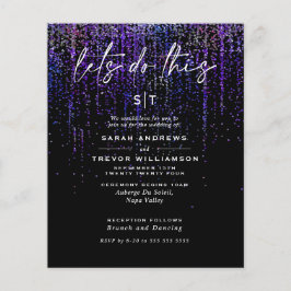 Low Budget Hochzeit Edgy Lila Glitzer Garland