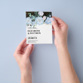 Low Budget Hochzeit FLYER Blue Blumen Girly (Gruppe)