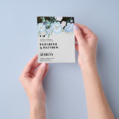 Low Budget Hochzeit FLYER Blue Blumen Girly (Gruppe)