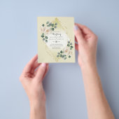 Low Budget White Rose Diamond Rahmen Wedite Einlad Flyer (Gruppe)