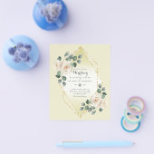 Low Budget White Rose Diamond Rahmen Wedite Einlad Flyer (Einzeln)