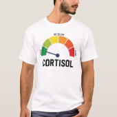 Low Cortisol Meter – Funny Stress Level Gauge T-Shirt (Vorderseite)