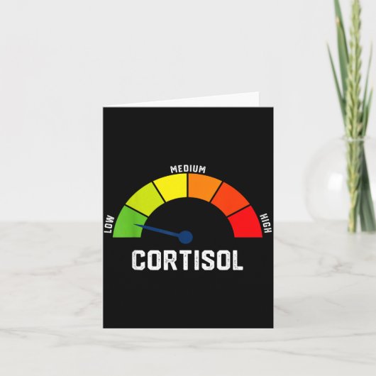 Low-Cortisol-Spiegel-Meme  Karte (Vorderseite)