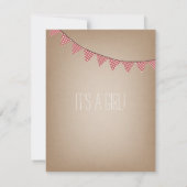 Low Country Boil Cardstock Girl Babydusche Flasche Einladung (Rückseite)