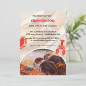 Low Country Boil Kochabend Party Einladung (Stehend Vorderseite)