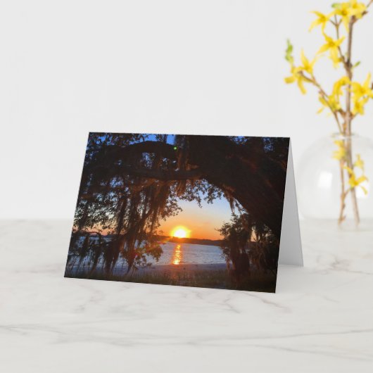 Low Country Sunset Beileid Card Karte (Gelbe Blume)
