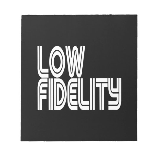 Low Fidelity Notizblock (Vorderseite)