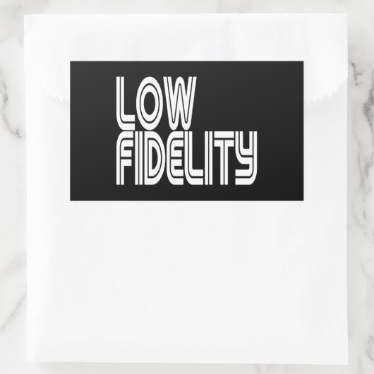 Low Fidelity Rechteckiger Aufkleber (Tasche)
