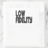 Low Fidelity Rechteckiger Aufkleber (Tasche)