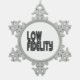 Low Fidelity Schneeflocken Zinn-Ornament