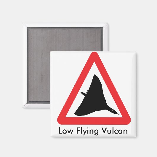 Low Flying Vulcan Magnet. Magnet (Vorderseite/Rückseite)