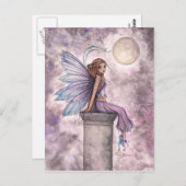 Low Hangon Moon Fairy Postcard Postkarte (Vorne/Hinten)