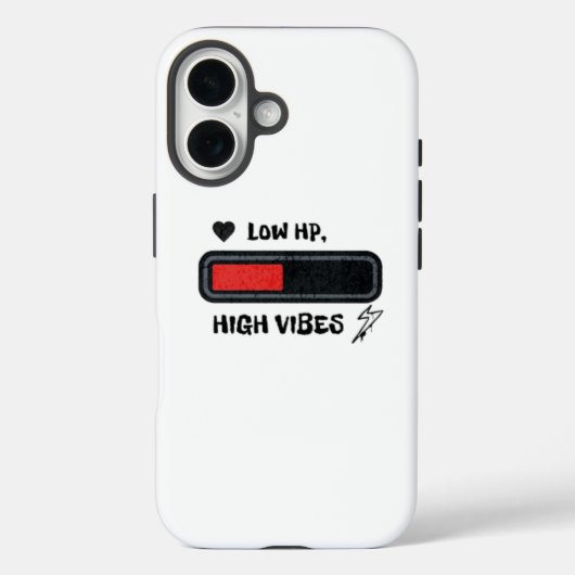 Low HP, High Vibes funny meme Case-Mate iPhone Hülle (Rückseite)