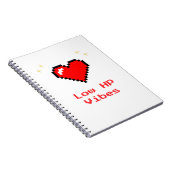 Low HP Vibes - Pixel Heart Gamer Notebook Notizblock (Rechte Seite)