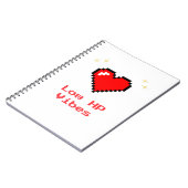 Low HP Vibes - Pixel Heart Gamer Notebook Notizblock (Linke Seite)