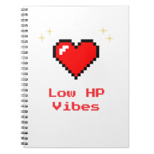 Low HP Vibes - Pixel Heart Gamer Notebook