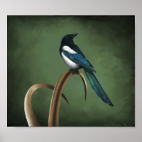 Low-Key Magpie Print