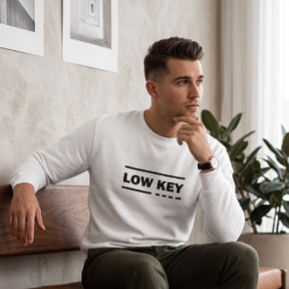 Low Key Minimalist Weißer Crewneck Sweatshirt | Ae