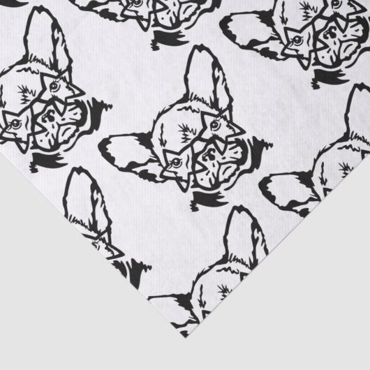 Low Key Rockstar Frenchie French Bulldog Seidenpapier (Detail)