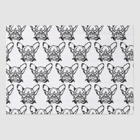 Low Key Rockstar Frenchie French Bulldog Seidenpapier (Vorderseite)