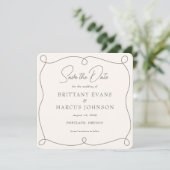 Low Key Save the Date Olive (Stehend Vorderseite)