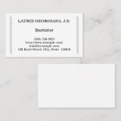 Low-Key-Visitenkarte für Barrister Visitenkarte (Vorne/Hinten)