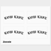 Low Life Lowrider Lifestyle Alte Schule Rechteckiger Aufkleber (Blatt)