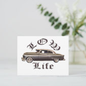 Low Life Oldsmobile Lowrider Postkarte (Stehend Vorderseite)
