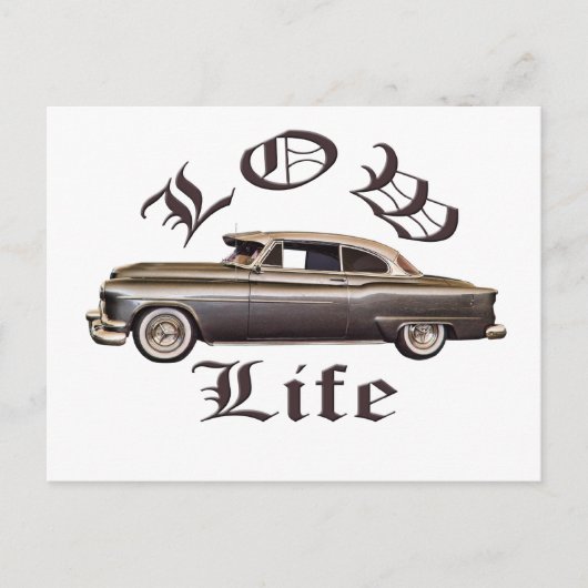 Low Life Oldsmobile Lowrider Postkarte (Vorderseite)