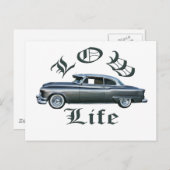 Low Life Tiefer 50's Oldsmobile Zoll Postkarte (Vorne/Hinten)