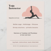 Low Lunge Pose - Yoga Instructor Flyer (Vorne)